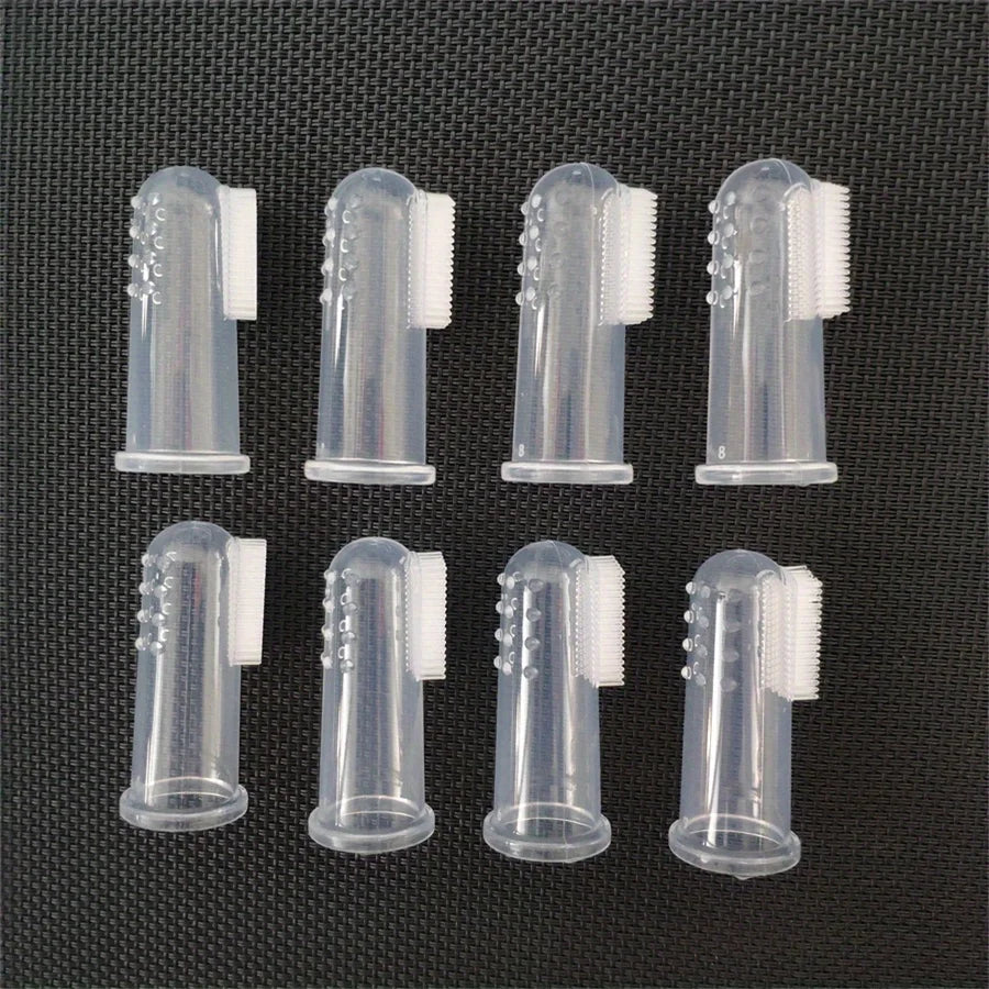 Pet Finger Toothbrushes Gentle Cleaning Dental Care Brushes for Small Dogs