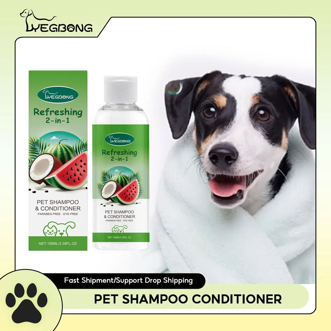 Refreshing 2-In-1 Pet Shampoo And Conditioner Itch Skin Moisturizing Dirt Gel