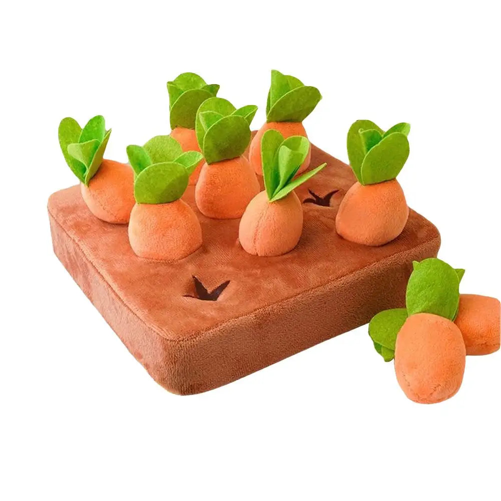 Carrot Snuffle Mat for Dogs Cats Puzzle Toy with Carrots for Dogs Chew Toys