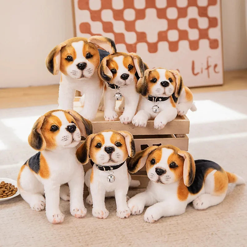New Dalmatians Dog Plush Toy Cute Stuffed Realistic Beagle Spotted Puppy
