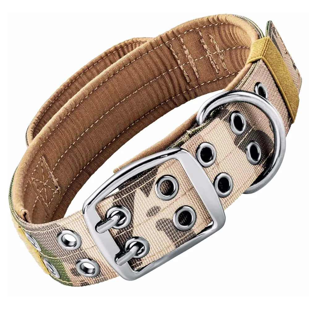 Heavy Duty Double Buckle Design Tactical Dog Collar - Military Grade Dog Collar