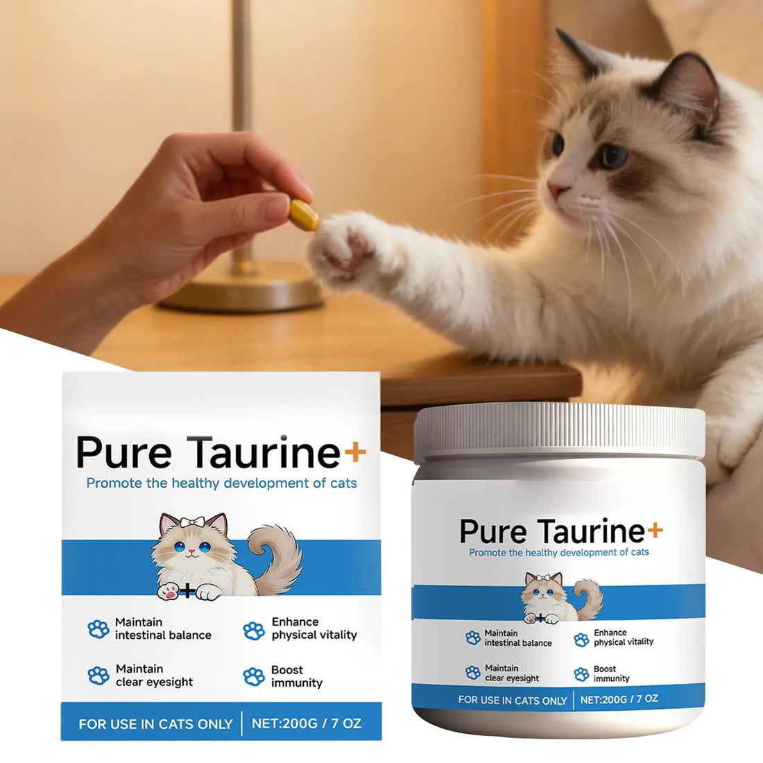 Pet Supplements 200g Daily Nutrition Cats Wet Or Dry Food Supplements