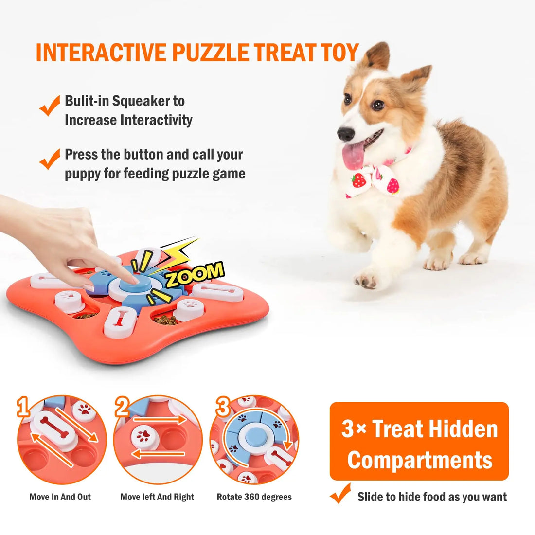1PCS Dog Puzzle Toys for IQ Training & Mental Enrichment, Interactive Dog Toys