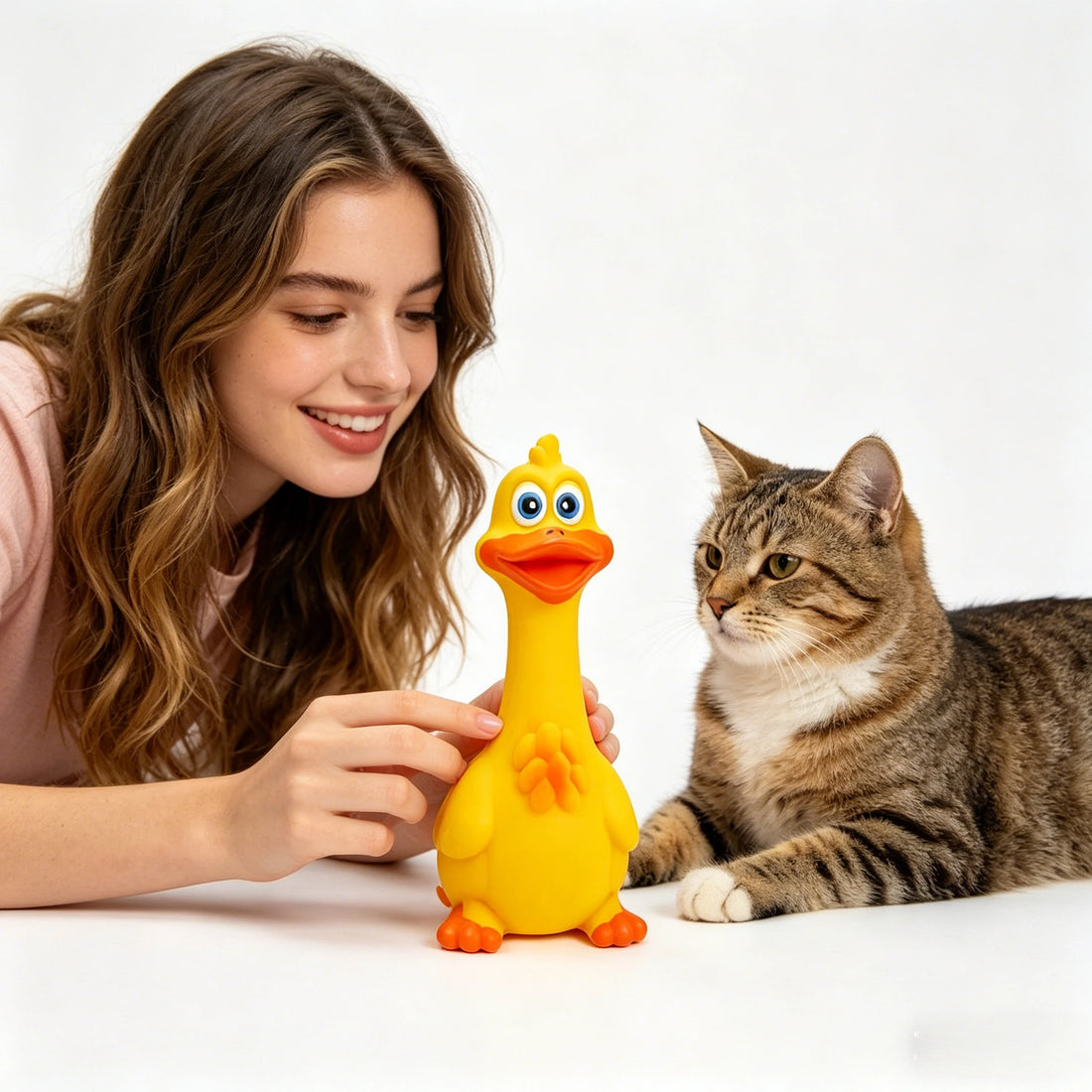 Rubber Chicken Squeaky Pet Dog Toys for Small,Medium or Large Pet Breeds