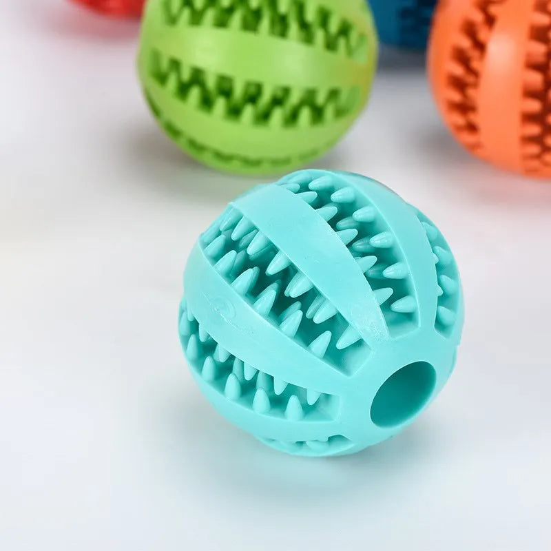 Rubber Pet Dog Toys Dog Chew Toys Tooth Cleaning Treat Ball Extra-tough Ball