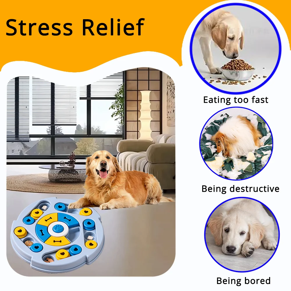 Dog Puzzle Toys Slow Feeder Training Iq Nonslip Bowl Dog Interactive Toy