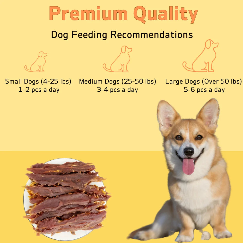Duck Jerky Dog Treats For Small, Medium, Large Dog, Made With Real Pure Duck