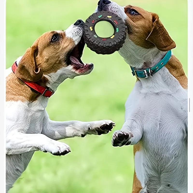 Puppy Teeth Training Toy Durable Dog Chew Wheel Interactive Sound Toy Chew