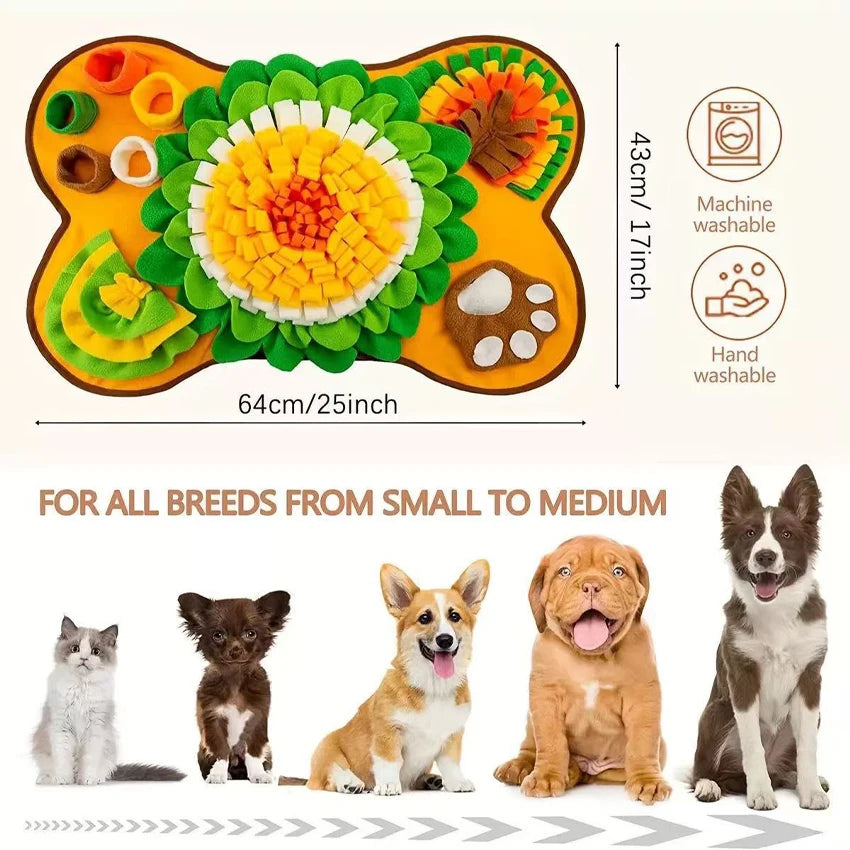 Pet Sniffing Mat Indoor Dog Walking Dog Cat Foraging Toy Dog Stress Relief Puzzle