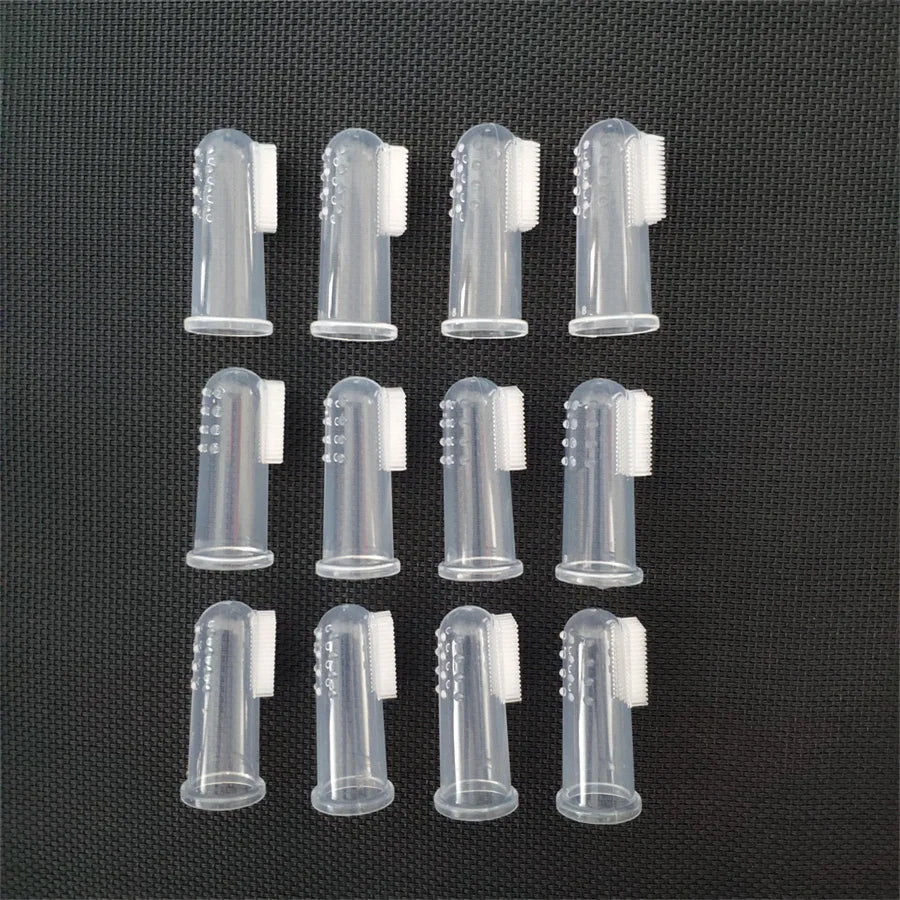 Pet Finger Toothbrushes Gentle Cleaning Dental Care Brushes for Small Dogs