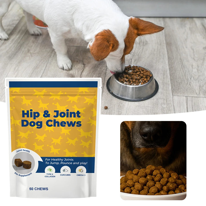 50 Counts Hip & Joint Supplement for Dogs Joint Chews Collagen Health