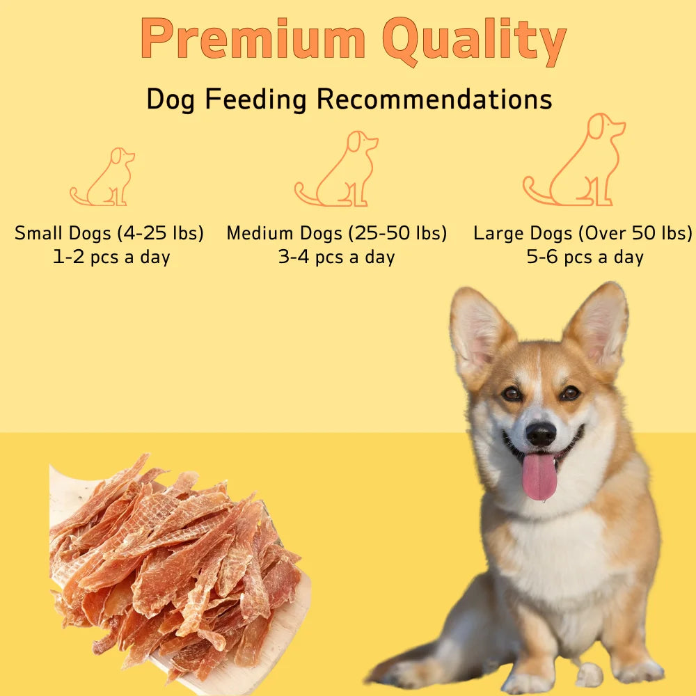 Chicken Jerky and Duck Jerky Dog Treats For Small, Medium, Large Dog