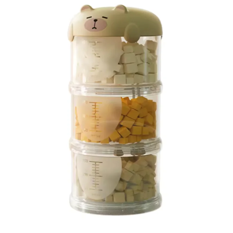 Portable Plastic Multi-Layer Moisture-Proof Dog Snacks Box Sealed Pet Food