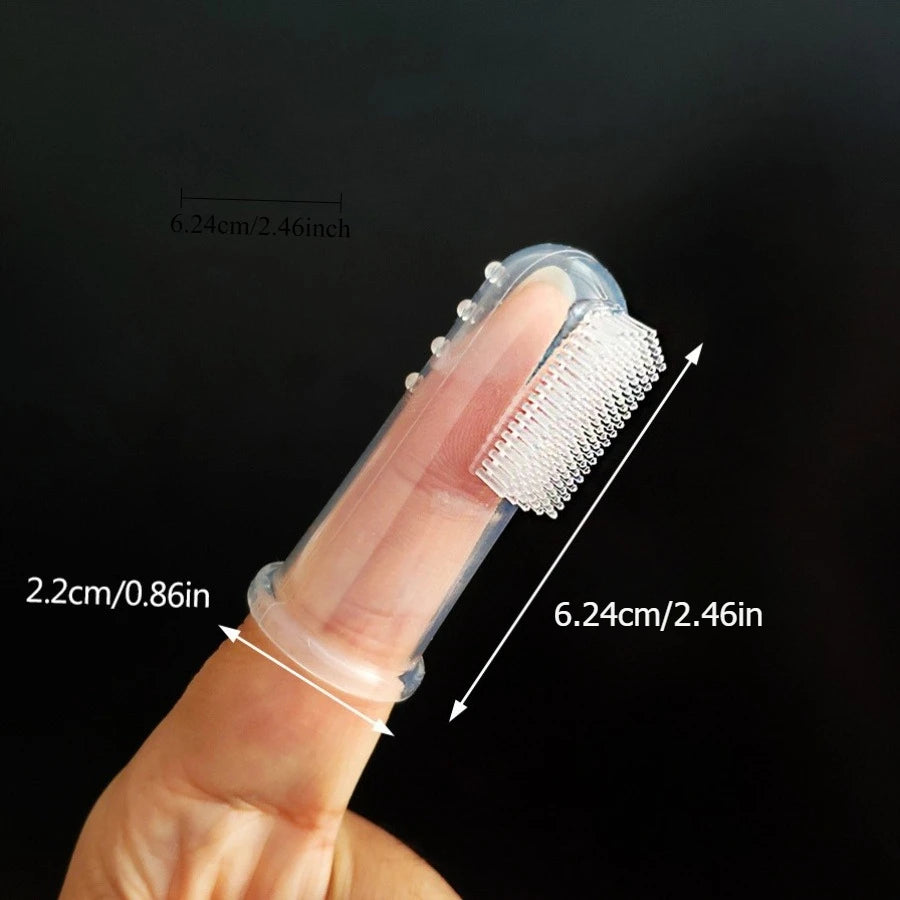 Pet Finger Toothbrushes Gentle Cleaning Dental Care Brushes for Small Dogs