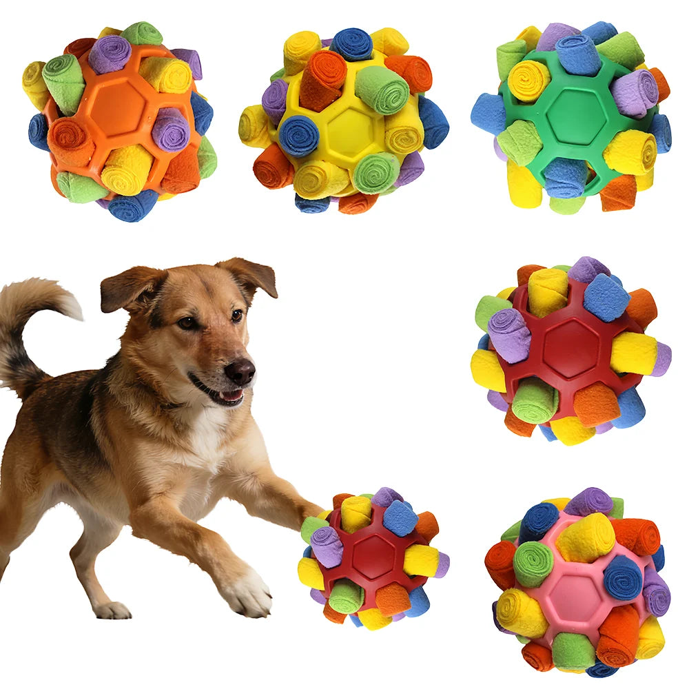 Pet Treat Dispenser Ball, Dog Sniffing Ball Puzzle Ball, Bite-Resistant Feeding Toy