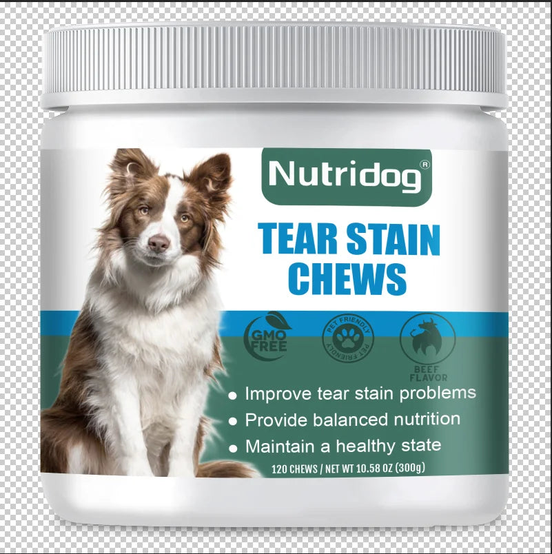 Tear Stain Dog Food with cranberries & vitamins to improve tear stains chews