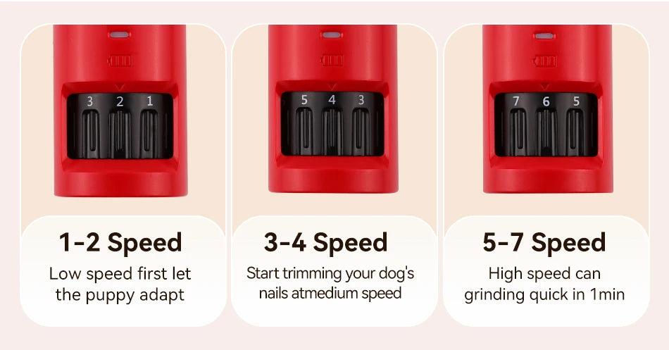 ROJECO Electric Nail Grinder Rechargeable Dog Paws Grooming Nail