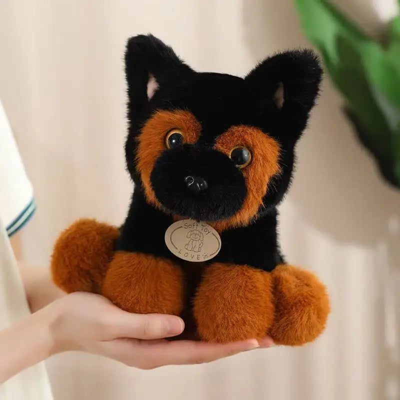Cuddly Sitting Little Wolf Dog Plush Toys Soft Fluffy Husky Puppy Doll