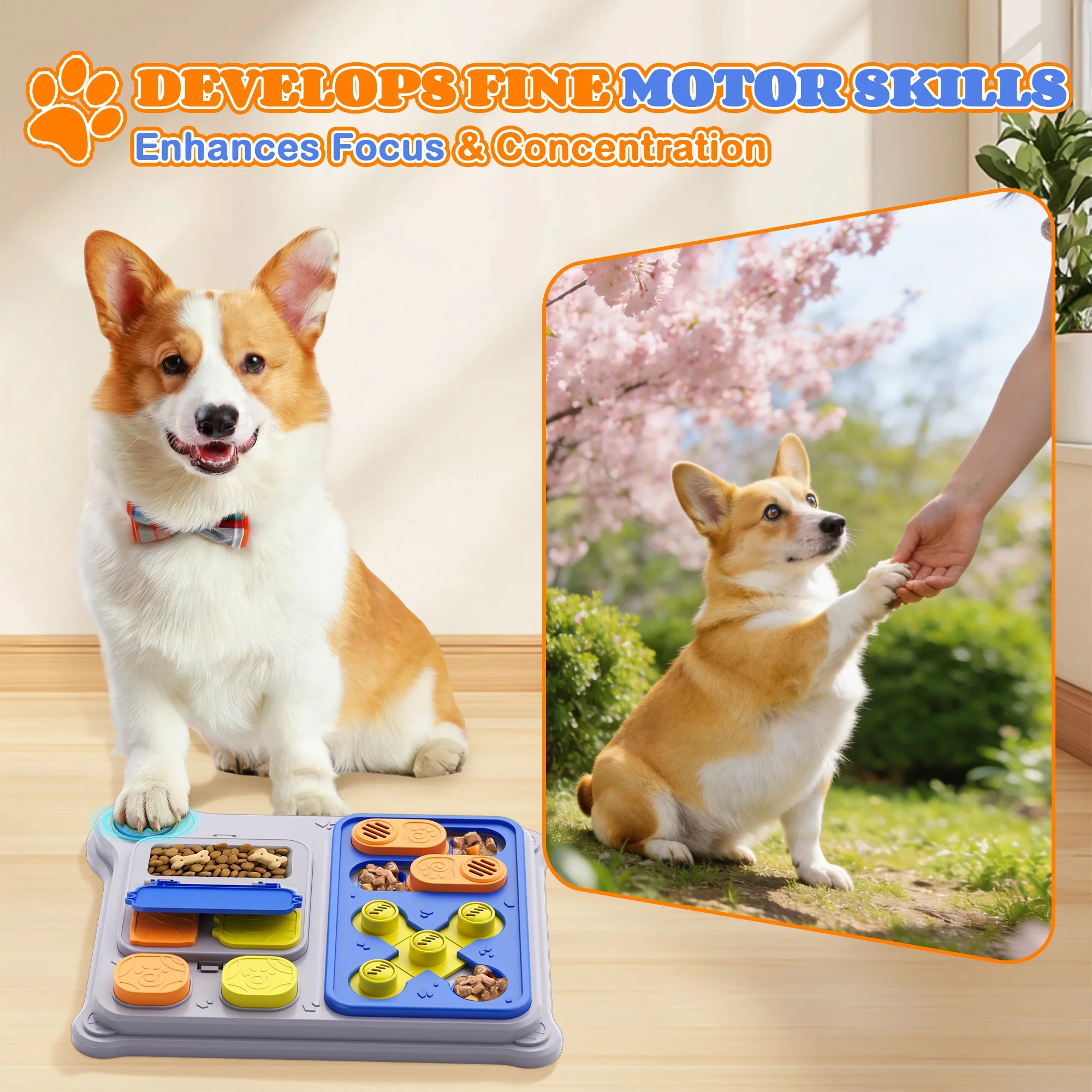 Dog Puzzle Toy & Pet Feeder Treat Dispensing Toy for IQ Training Dogs