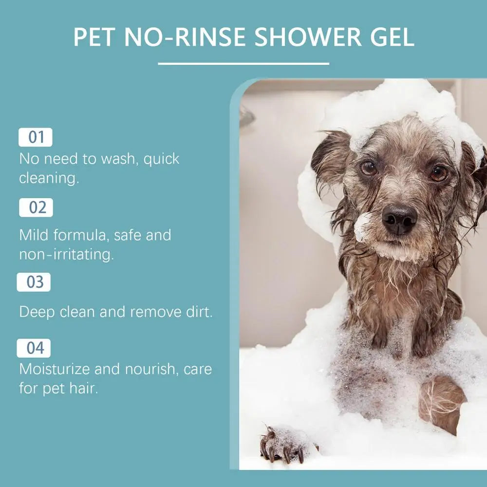 Waterless No Rinse Dry Shampoo For Cat Dog Animal Grooming Pet Cleaning