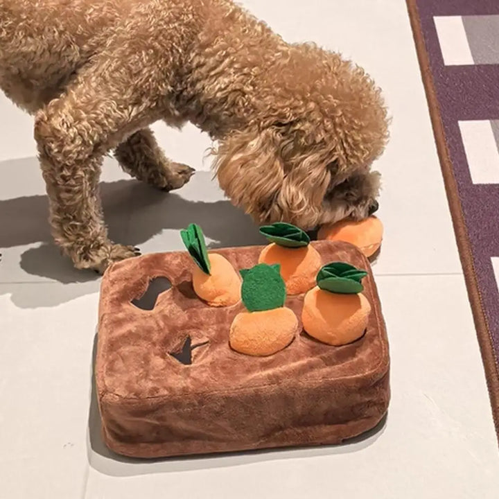 Carrot Snuffle Mat for Dogs Cats Puzzle Toy with Carrots for Dogs Chew Toys