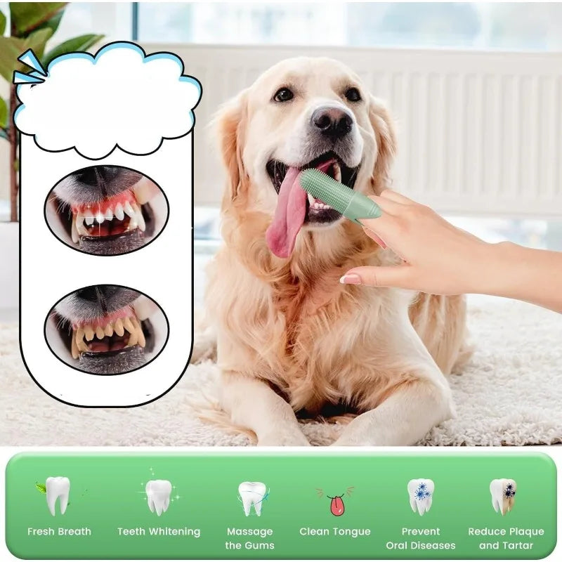Pet Silicone Cleaning Nail Brush Finger Brush Cat Dog Pet Tooth Brush Dog