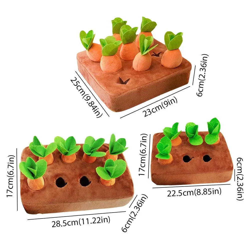Carrot Snuffle Mat for Dogs Cats Puzzle Toy with Carrots for Dogs Chew Toys