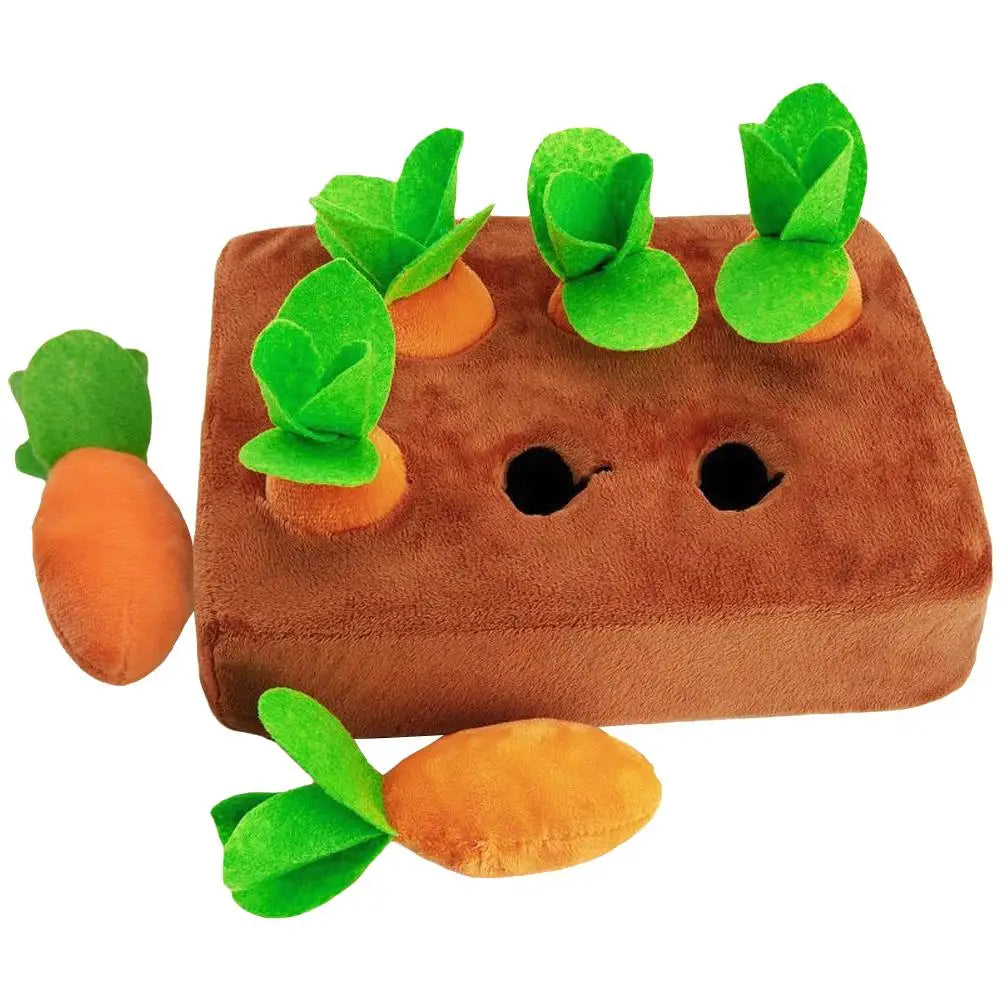 Carrot Snuffle Mat for Dogs Cats Puzzle Toy with Carrots for Dogs Chew Toys