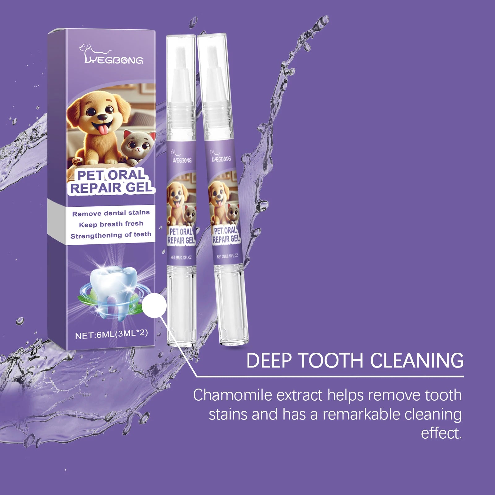 Pet Oral Repair Gel Effectively Removing Dental Relieve Tooth Sensitivity Pet Gel